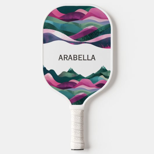  golven Abstract berglandschap Pickleball Paddle (Voorkant)