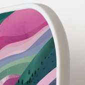  golven Abstract berglandschap Pickleball Paddle (Links Detail)