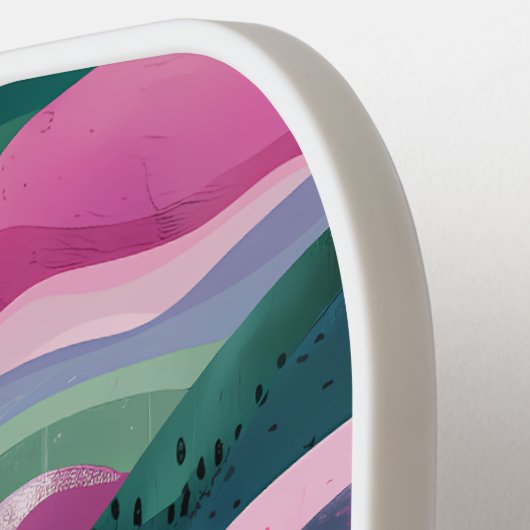 golven Abstract berglandschap Pickleball Paddle (Links Detail)