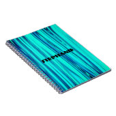 Golven Abstracte Oceaan Blauwgroen Blauw Groen Omb Notitieboek (Rechterzijde)