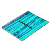 Golven Abstracte Oceaan Blauwgroen Blauw Groen Omb Notitieboek (Linkerzijde)