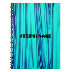 Golven Abstracte Oceaan Blauwgroen Blauw Groen Omb Notitieboek