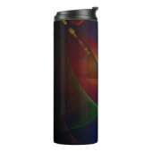 Golven Abstracte Vlam Fractal 3D Thermosbeker (Gedraaid links)