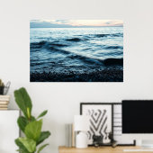Golven bij lange sluitertijd poster (Thuiskantoor)