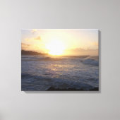 Golven bij zonsondergang canvas afdruk (Voorkant)