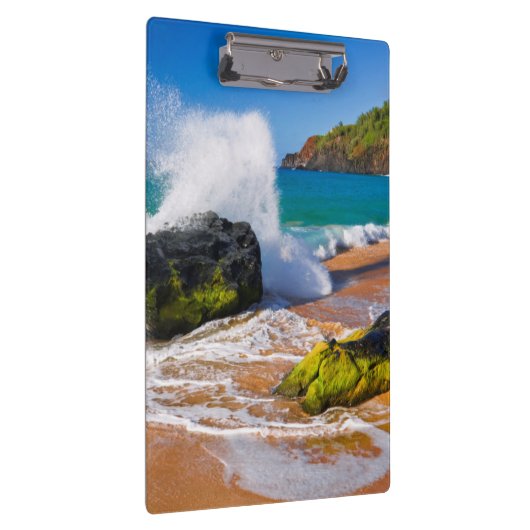 Golven botsten op het strand, Hawaii Klembord (Rechts)
