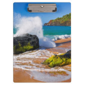 Golven botsten op het strand, Hawaii Klembord (Voorkant)