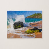 Golven botsten op het strand, Hawaii Legpuzzel (Horizontaal)