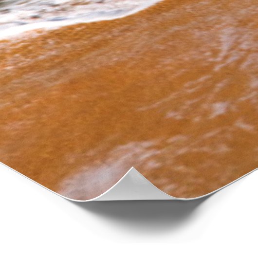 Golven botsten op het strand, Hawaii Poster (Hoek)