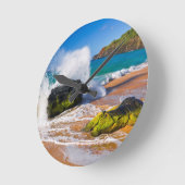Golven botsten op het strand, Hawaii Ronde Klok (Hoek)