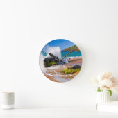 Golven botsten op het strand, Hawaii Ronde Klok (Huis)