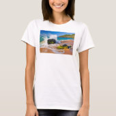 Golven botsten op het strand, Hawaii T-shirt (Voorkant)