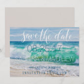 Golven breken Bestemming Strand Bewaar de datum Kaart (Voorkant / Achterkant)