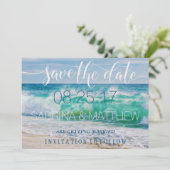 Golven breken Bestemming Strand Bewaar de datum Kaart (Staand voorkant)