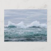 Golven breken het eiland Staffa af Briefkaart (Voorkant)