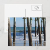 Golven breken onder de pier van Myrtle Beach Briefkaart (Voorkant / Achterkant)