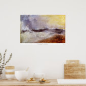 Golven breken tegen de wind door Joseph Turner Poster (Keuken)