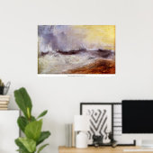 Golven breken tegen de wind door Joseph Turner Poster (Thuiskantoor)