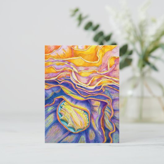 Golven Briefkaart (Staand voorkant)