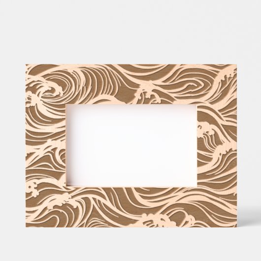 golven crashen gegraveerde lijstjes (Voorkant)