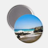 Golven crashen op het strand magneet (Voorkant / Achterkant)