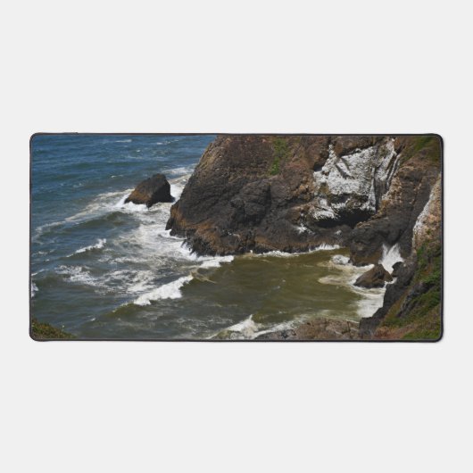 Golven crashen op Rocky Coastline Bureaumat (Voorkant)