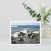 golven die aan land kruipen briefkaart (Staand voorkant)