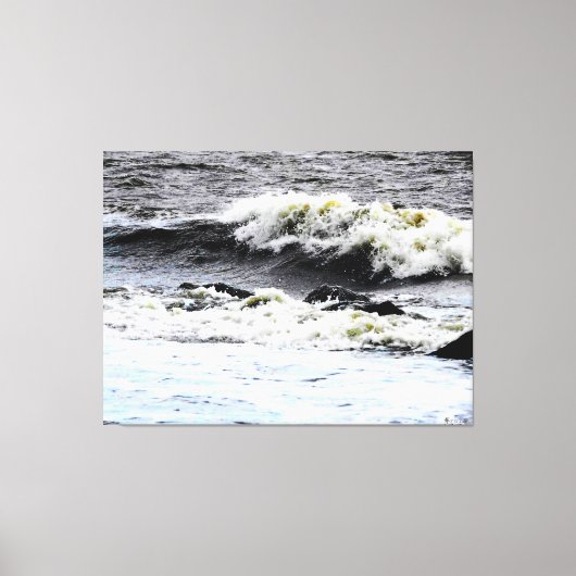 Golven die breken canvas afdruk (Voorkant)