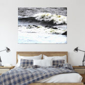 Golven die breken canvas afdruk (Insitu (Slaapkamer))