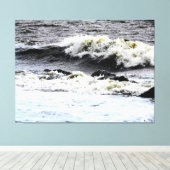 Golven die breken canvas afdruk (Insitu (Houten vloer))