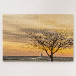 Golven die in Ludington's licht kruipen Legpuzzel