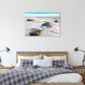 Golven die kruipen op stengels canvas afdruk (Insitu (Slaapkamer))