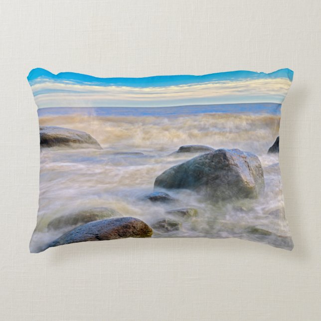 Golven die kruipen op stengels decoratief kussen (Voorkant)