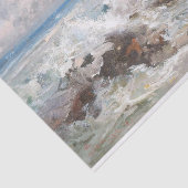 Golven die op de rotsen kruipen, ontkoppelen tissuepapier (Detail)