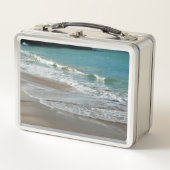 Golven die op het strand spoelen turquoise blauwe (Voorkant)