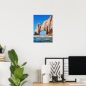 golven die op rotformaties springen poster (Thuiskantoor)