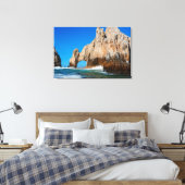 golven die op strand springen canvas afdruk (Insitu (Slaapkamer))