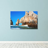 golven die op strand springen canvas afdruk (Insitu (Houten vloer))