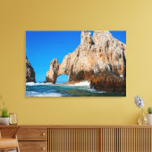 golven die op strand springen canvas afdruk (Insitu (Woonkamer))
