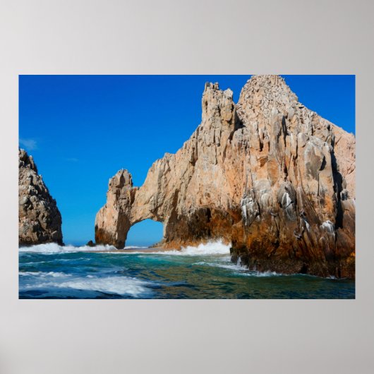 golven die op strand springen poster (Voorkant)