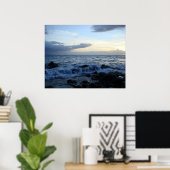 Golven die over lavasrotten lopen poster (Thuiskantoor)