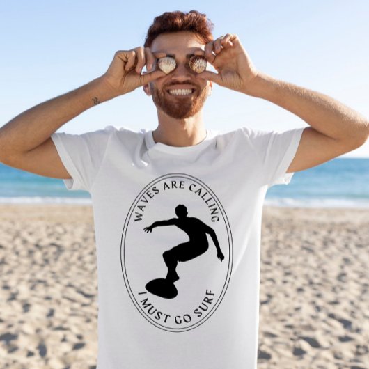 golven die roepen ik moet gaan surven Monochrome g T-shirt