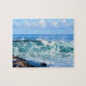Golven die tegen Hawaï slaan - 8x10 inch Legpuzzel (Horizontaal)