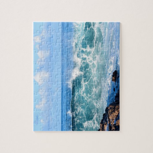 Golven die tegen Hawaï slaan - 8x10 inch Legpuzzel (Verticaal)