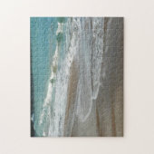 Golven die tegen het strand slaan Turkooisblauwe o Legpuzzel (Verticaal)