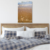 Golven die tegen Kiezelstenen op een Canvas van (Insitu (Slaapkamer))