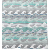 golven douchegordijn (Voorkant)