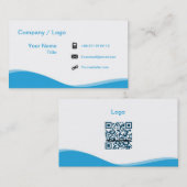 golven eenvoudig visitekaartje (roze) (Voorkant / Achterkant)