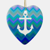 Golven en anker keramisch ornament (Rechts)