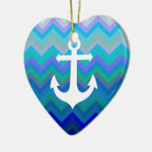 Golven en anker keramisch ornament (Links)